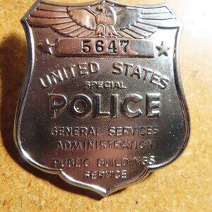 Vitage; Obsolete; General Services Administration; F.P.S. Badge; Public Building